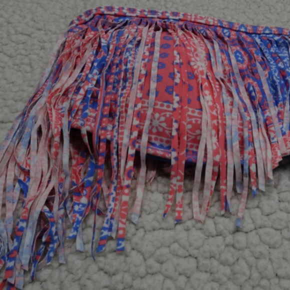 Boho Patchwork Nordstrom Swim Top Size Large - Picture 2 of 5